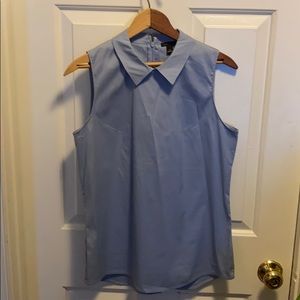 Ann Taylor blue sleeveless shirt